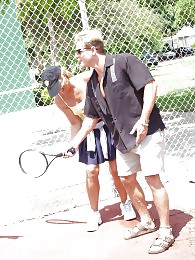 N/C Tennis is for sissy's man, the ONLY reason anyone watches tennis is for the fuckin' babes. Get a quick peek at glory up them skirts yo! Tammie gave us a few lessons on how to hit the ball, and then we gave her a lesson on how to fuck the living daylig